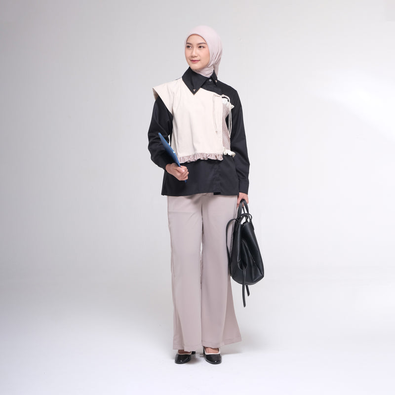 Dya Id - Decha Nude Kemeja katun Wanita L-3XL