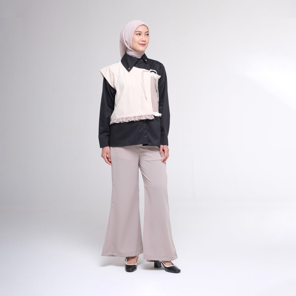 Dya Id - Decha Nude Kemeja katun Wanita L-3XL